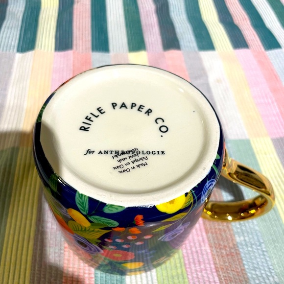NWOT Rifle Paper Co x Anthropologie monogram mug - Picture 4 of 4